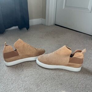 Tan Suede Slip-On Sneakers